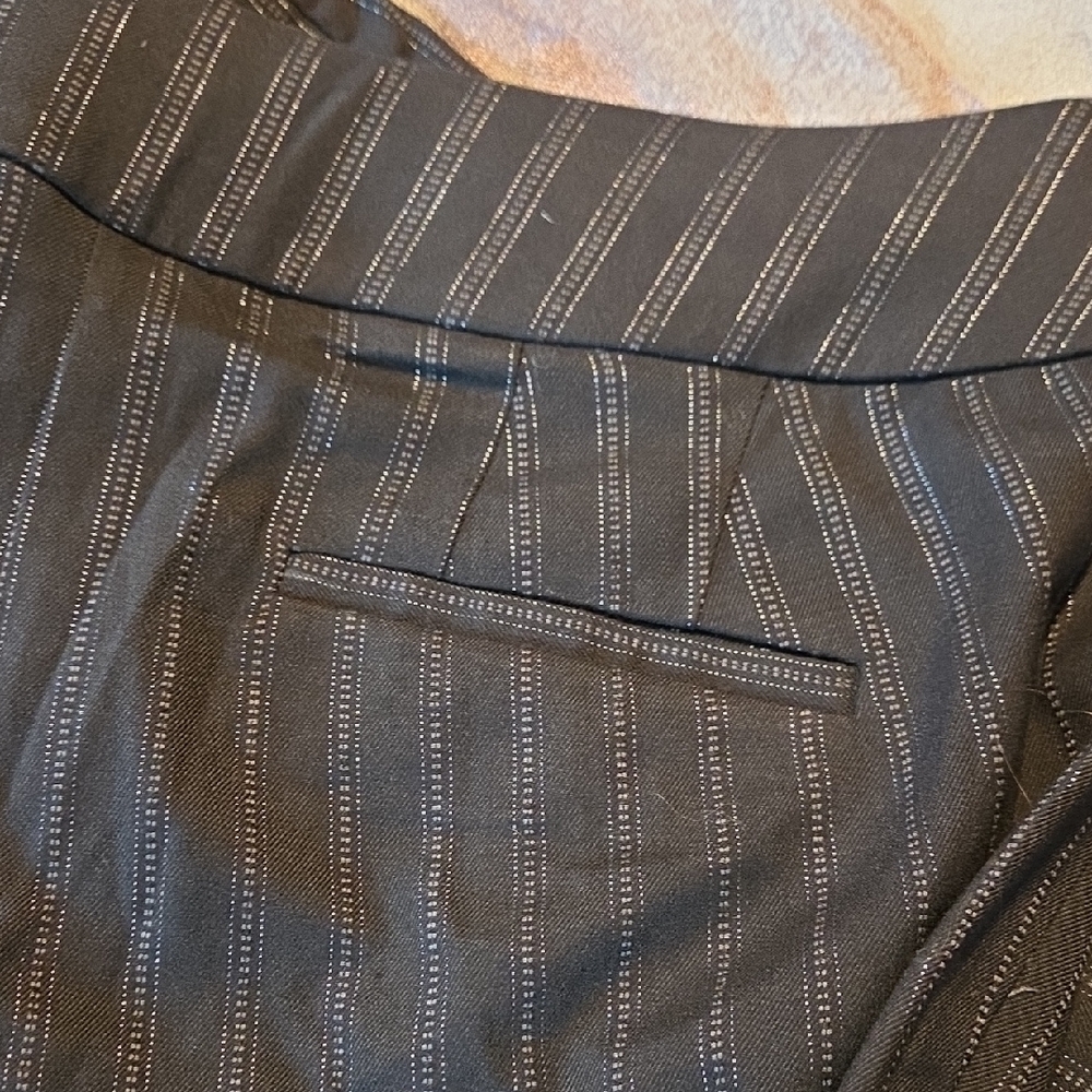 Lane Bryant Charcoal Striped Trousers - Picture 5 of 6